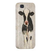 Onyx & Pearl Cow Damask i iPhone Case (Back Right)