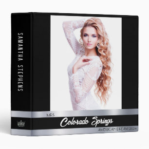 Onyx Shine Custom Pageant Notebook 3 Ring Binder