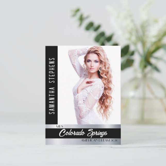 Onyx Shine Promo Postcard for Pageants (Standing Front)