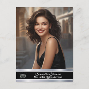 Onyx Shine Single-Sided Pageant Promo Postcard