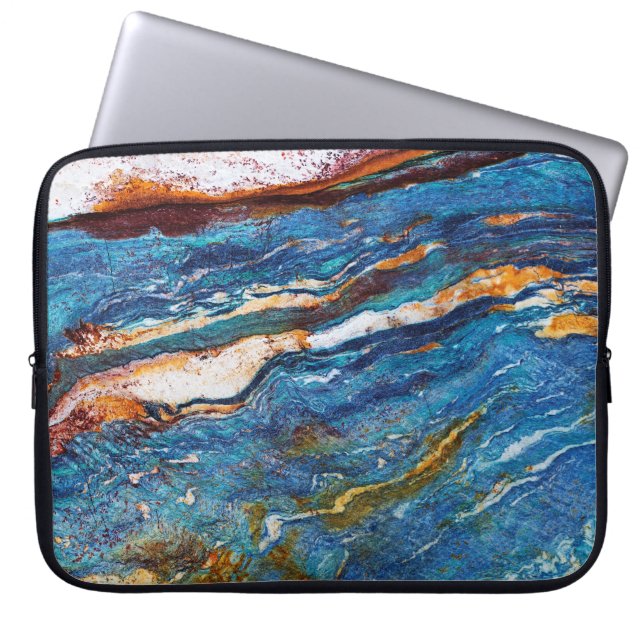 Onyx Stone Pattern Laptop Sleeve (Front)