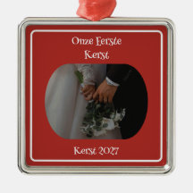 Onze Eerste Kerst Ornament met Foto