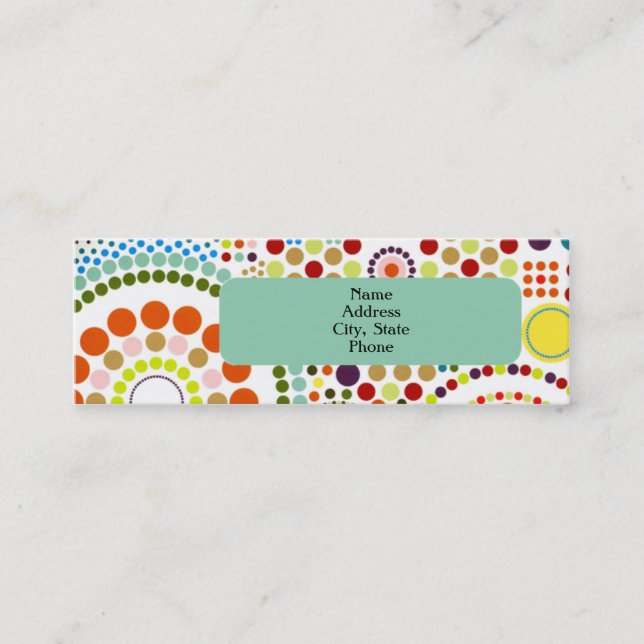 Oodles of Circles Mini Business Card (Front)