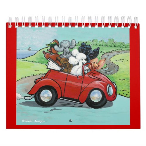 Oodles of Poodles Dog Art Calender Calendar