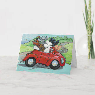 Oodles of Poodles in Vintage Convertible Cards