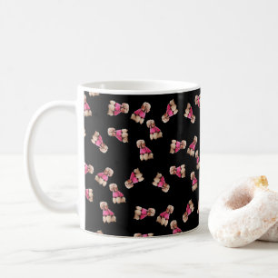 Oodles Of Poodles (Pink on Black) Coffee Mug