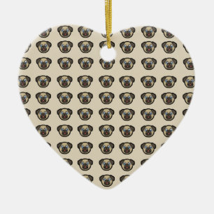 Oodles of Pugs Ceramic Ornament