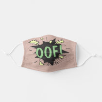 OOF! Gamer's Super Hero Green Pink and Yellow Adult Cloth Face Mask
