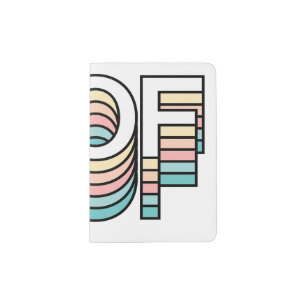 OOF Pastel Retro Aesthetic Modern Typography Passport Holder