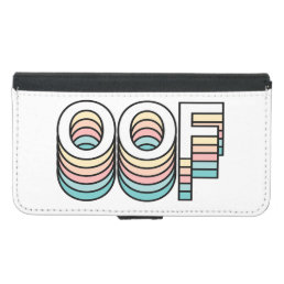 OOF Pastel Retro Aesthetic Modern Typography Samsung Galaxy S5 Wallet Case