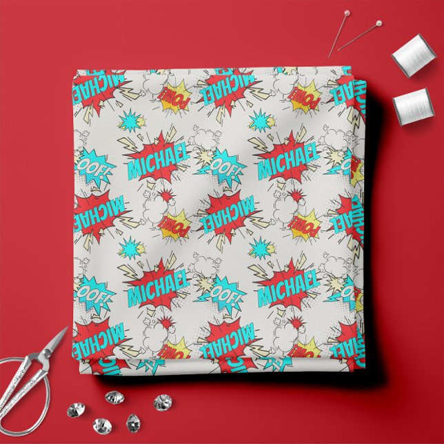 OOF! POW!  💥🦸 Pop Art Comic Book Fabric (OOF! POW! 💥🦸 Pop Art Comic Book Fabric)
