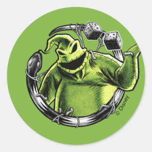 Oogie Boogie Serpent & Dice Classic Round Sticker
