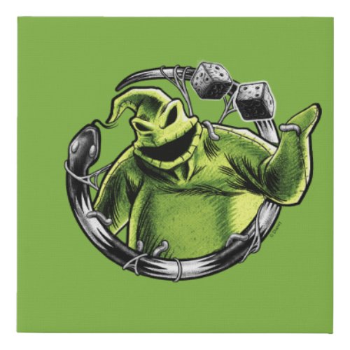 Oogie Boogie  Serpent  Dice Faux Canvas Print