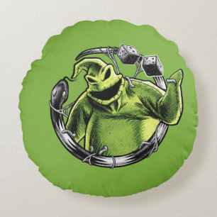 Oogie Boogie Serpent & Dice Round Pillow