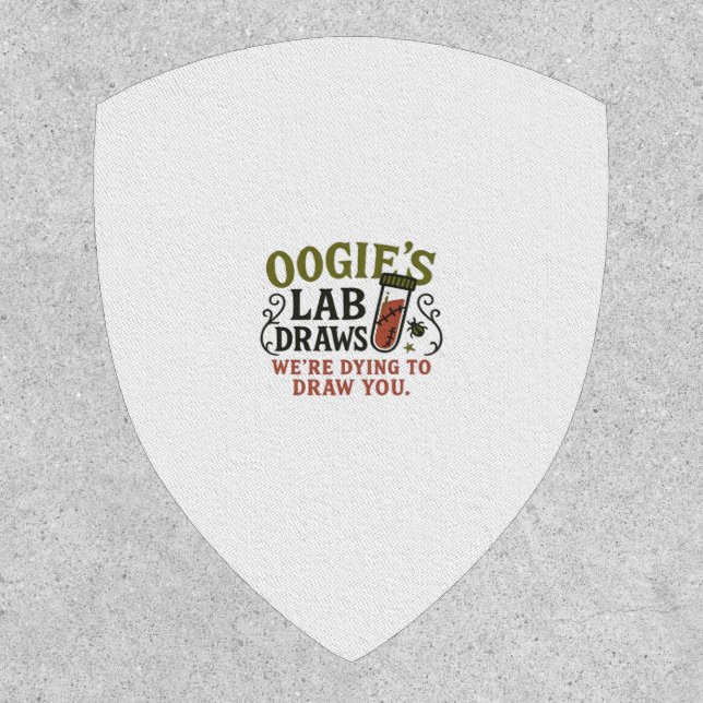 Oogie’s Lab Draws – Funny Halloween Phlebotomist & Patch (Front)