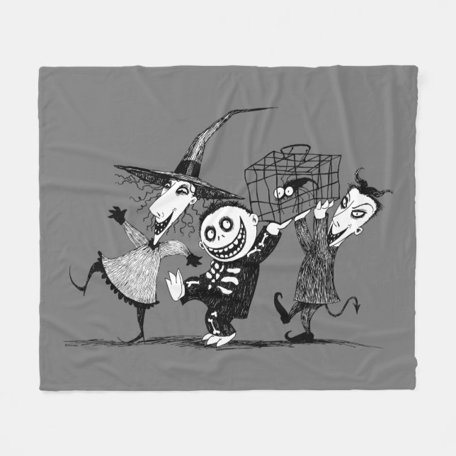 Oogie's Boys | Lock, Shock & Barrel Fleece Blanket (Front (Horizontal))