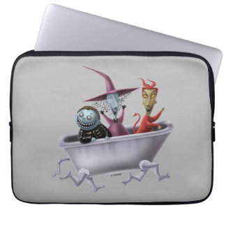 Oogie's Boys | Lock, Shock & Barrel in Bathtub Laptop Sleeve