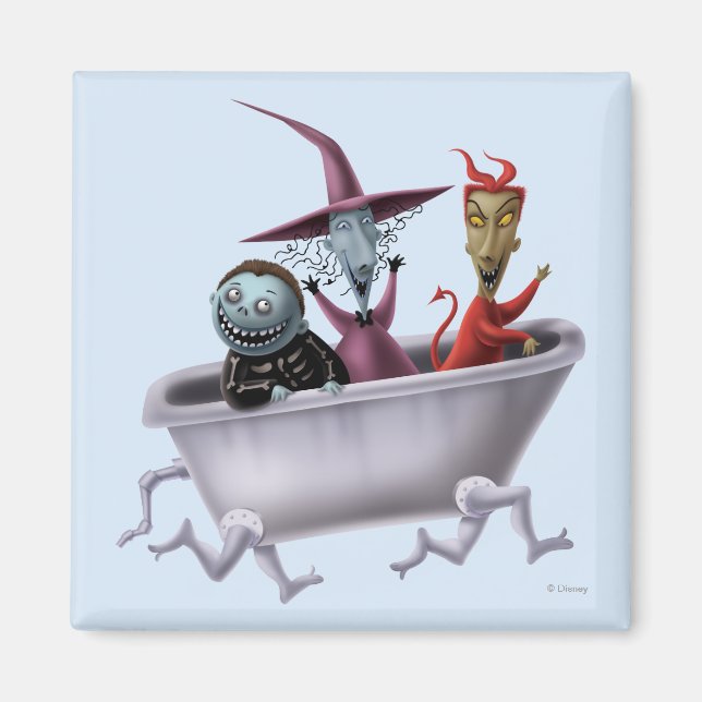Oogie's Boys | Lock, Shock & Barrel in Bathtub Magnet (Front)