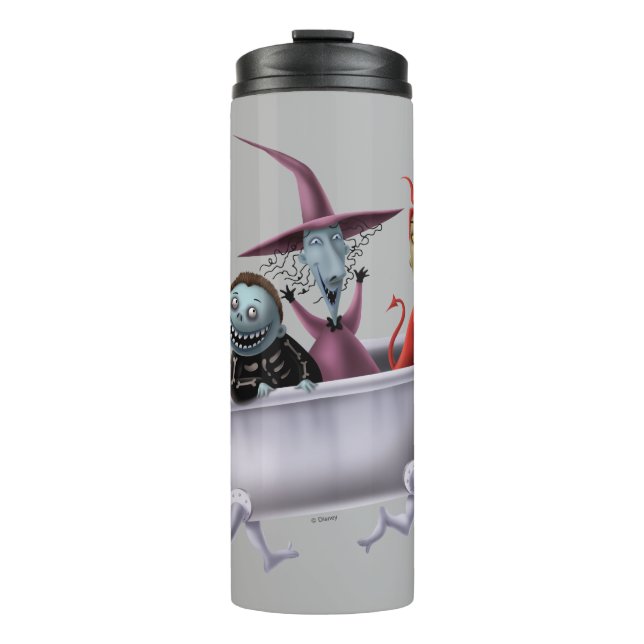 Oogie's Boys | Lock, Shock & Barrel in Bathtub Thermal Tumbler (Front)