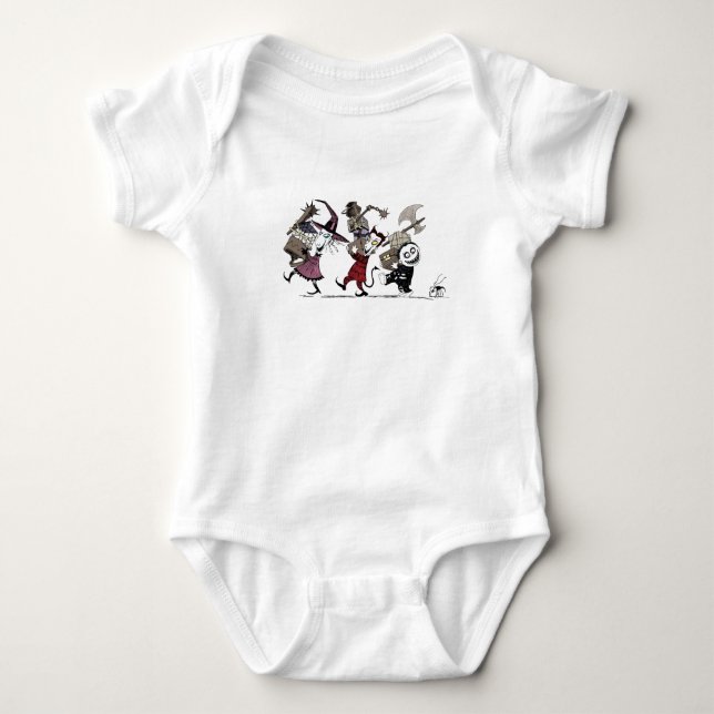 Oogie's Boys | Lock, Shock & Barrel Marching Baby Bodysuit (Front)