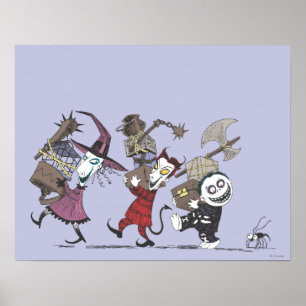 Oogie's Boys   Lock, Shock & Barrel Marching Poster