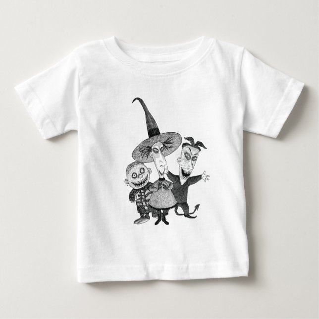 Oogie's Boys | Lock, Shock & Barrel Sketchy Baby T-Shirt (Front)