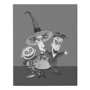 Oogie's Boys   Lock, Shock & Barrel Sketchy Faux Canvas Print