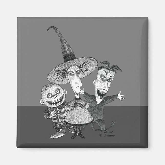 Oogie's Boys | Lock, Shock & Barrel Sketchy Magnet (Front)