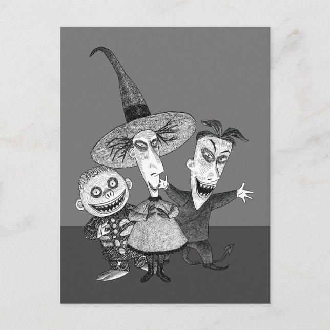 Oogie's Boys | Lock, Shock & Barrel Sketchy Postcard (Front)