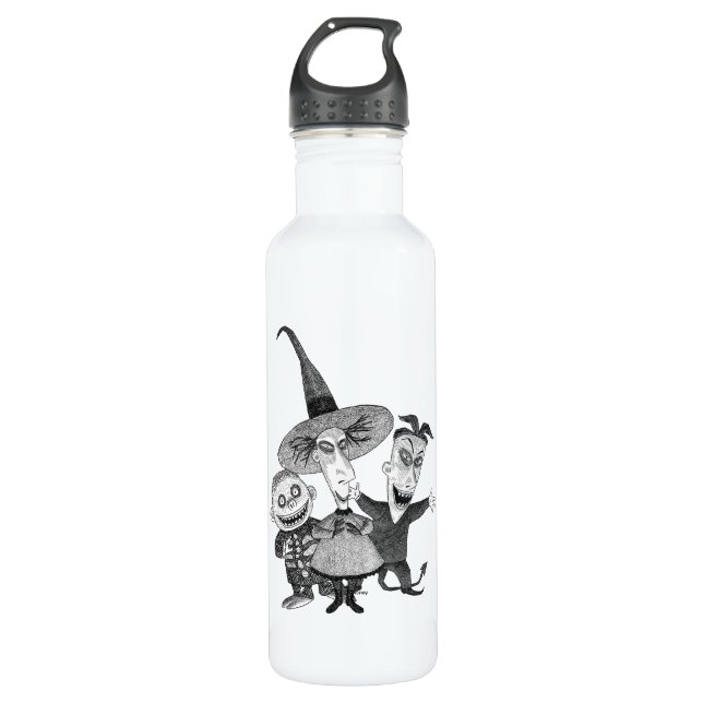 Oogie's Boys | Lock, Shock & Barrel Sketchy Stainless Steel Water Bottle (Front)