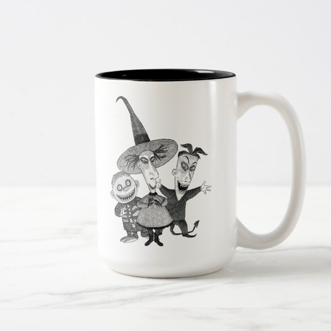 Oogie's Boys | Lock, Shock & Barrel Sketchy Two-Tone Coffee Mug (Right)