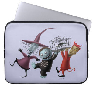 Oogie's Boys   Lock, Shock & Barrel with Cage Laptop Sleeve