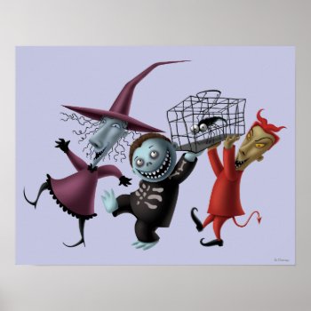 Oogie's Boys | Lock  Shock & Barrel With Cage Poster by nightmarebeforexmas at Zazzle