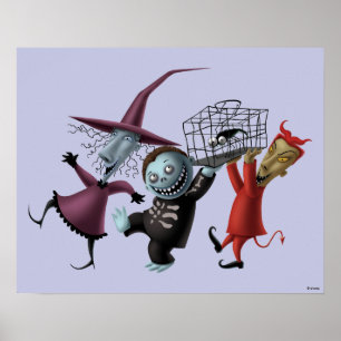 Oogie's Boys Lock, Shock & Barrel with Cage Poster