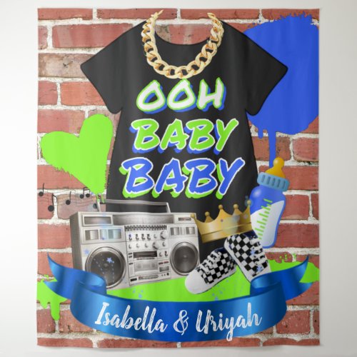 Ooh Baby Baby Hip Hop Baby Shower Photo Backdrop