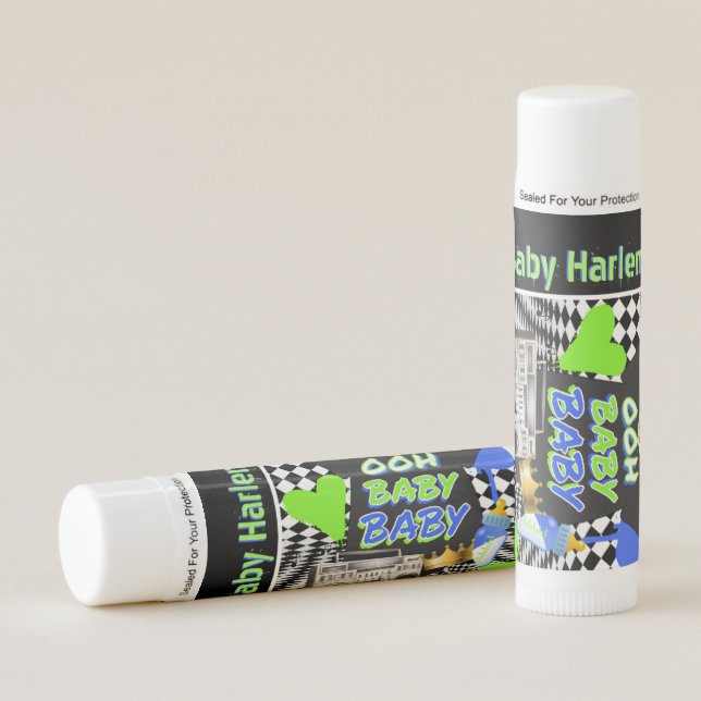 Ooh Baby Baby Retro Hip Hop Baby Shower Lip Balm (Front)