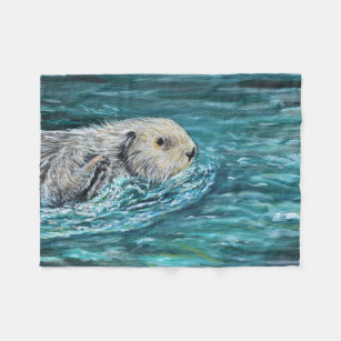 European otter Throw Blanket by Admin_CP66866535