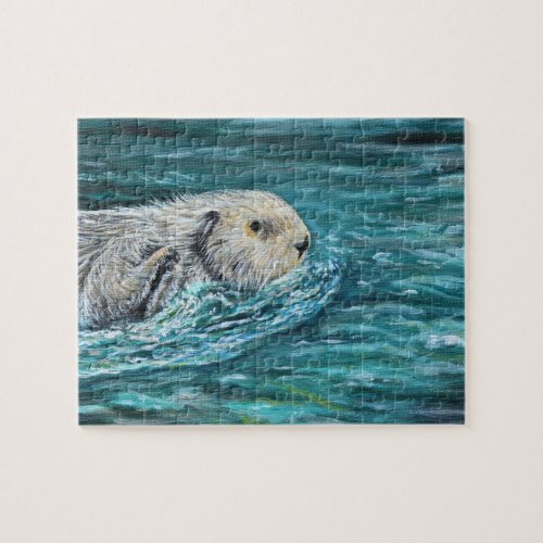Ooh Goody Lunchtime Sea Otter Painting Jigsaw Puzzle