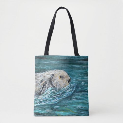 Ooh Goody Lunchtime Sea Otter Painting Tote Bag