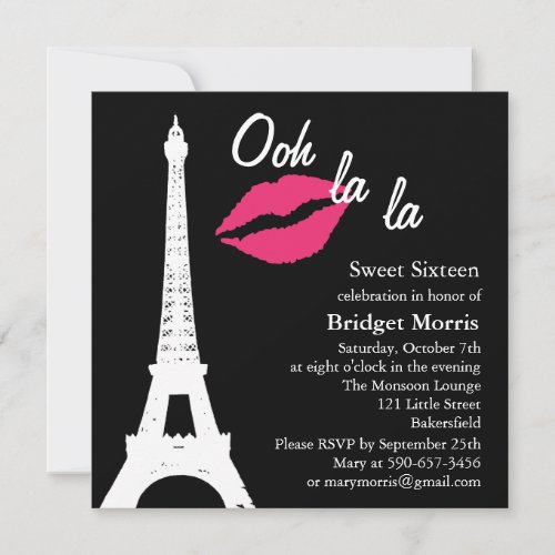 Ooh la la! Birthday Invitation