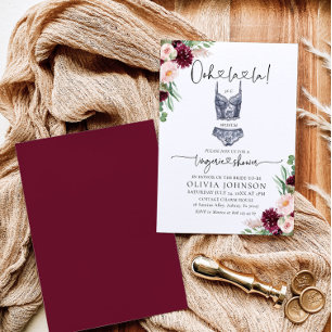 Ooh la la Bra Lingerie Bridal Shower Invitation
