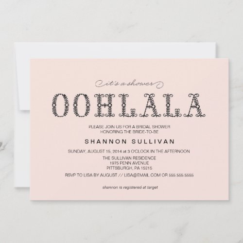 Ooh La La Bridal Shower invitation