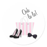 Ooh La La Clothes Classic Round Sticker