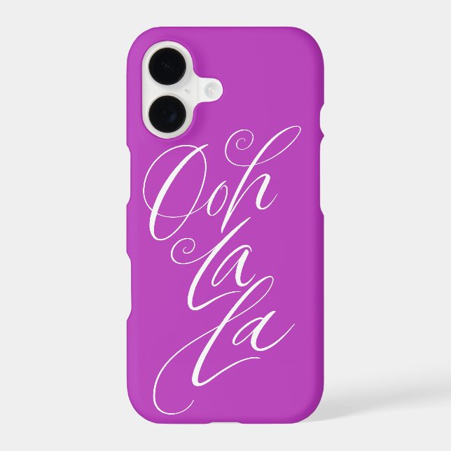 Ooh La La Fancy Lettering Calligraphy Magenta Pink Case-Mate iPhone Case (Back)