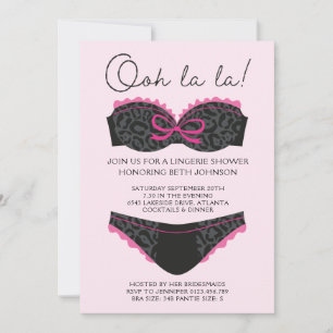 Ooh La La French Lingerie Shower Invitation
