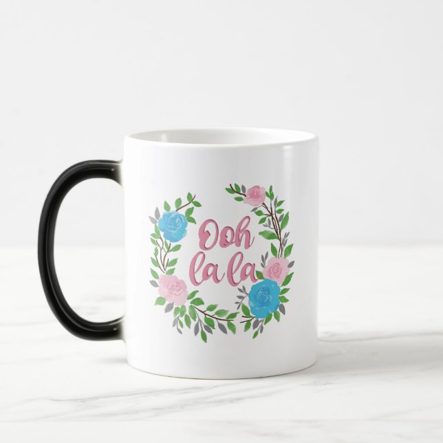 Ooh La La - French Phrases Color Morph Mug (Left)