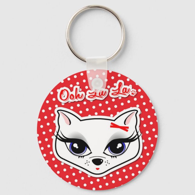 Ooh La La Kitty Keychain (Front)
