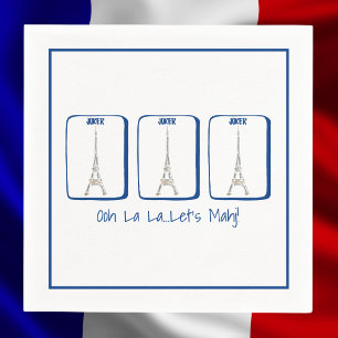 Ooh La La...Let's Mahj! Paris Eiffel Tower Mahjong Napkins