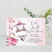 Ooh La La Lingerie Bridal Shower Invitation (Standing Front)