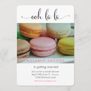 Ooh La La Macaron Bridal Shower Invitation